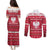Poland Christmas Couples Matching Puletasi and Long Sleeve Button Shirt Pierogi Polish Snow - Wonder Print Shop