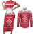 Poland Christmas Couples Matching Short Sleeve Bodycon Dress and Long Sleeve Button Shirt Pierogi Polish Snow - Wonder Print Shop