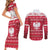 Poland Christmas Couples Matching Short Sleeve Bodycon Dress and Long Sleeve Button Shirt Pierogi Polish Snow - Wonder Print Shop