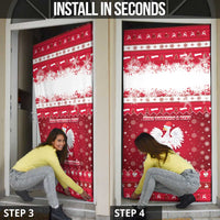 Poland Christmas Door Cover Pierogi Polish Snow - Wonder Print Shop