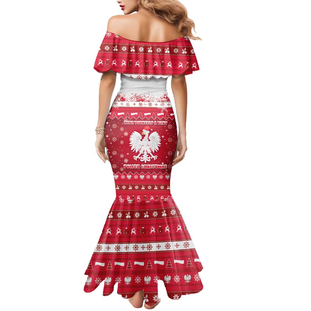 Poland Christmas Family Matching Mermaid Dress and Hawaiian Shirt Pierogi Polish Snow - Wonder Print Shop