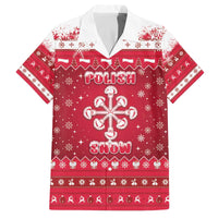 Poland Christmas Family Matching Off The Shoulder Long Sleeve Dress and Hawaiian Shirt Pierogi Polish Snow - Wonder Print Shop