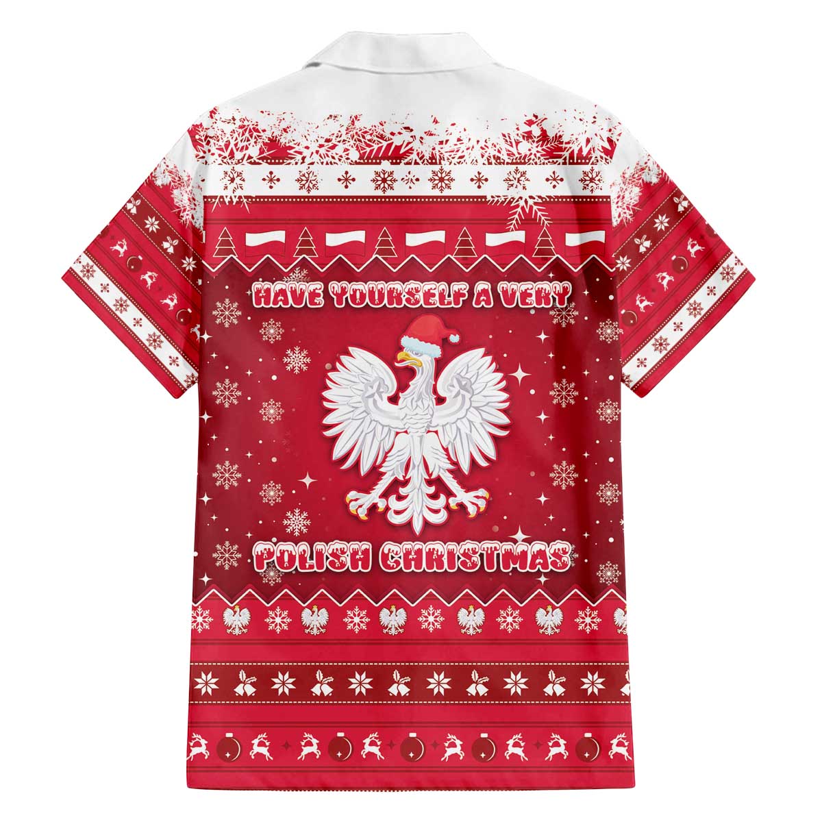 Poland Christmas Family Matching Off The Shoulder Long Sleeve Dress and Hawaiian Shirt Pierogi Polish Snow - Wonder Print Shop