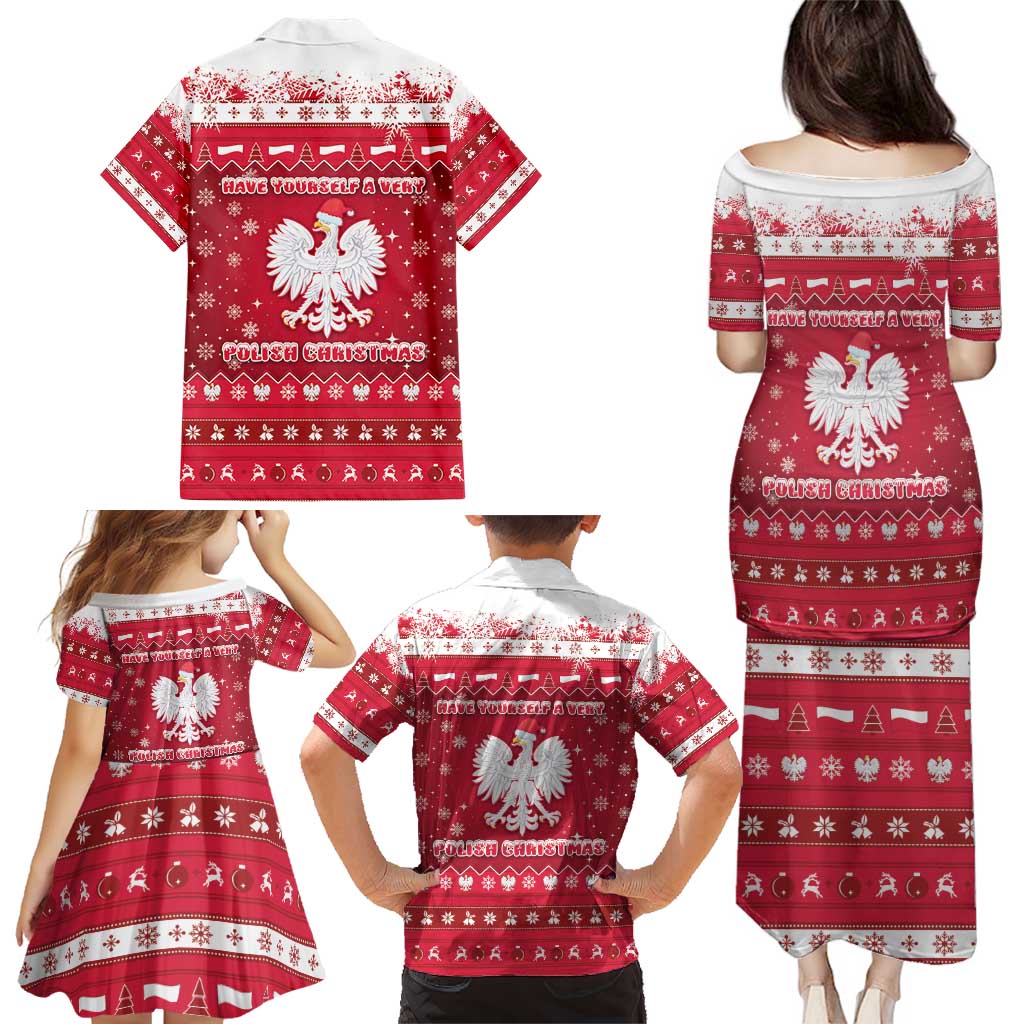 Poland Christmas Family Matching Puletasi and Hawaiian Shirt Pierogi Polish Snow - Wonder Print Shop