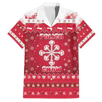 Poland Christmas Family Matching Short Sleeve Bodycon Dress and Hawaiian Shirt Pierogi Polish Snow - Wonder Print Shop