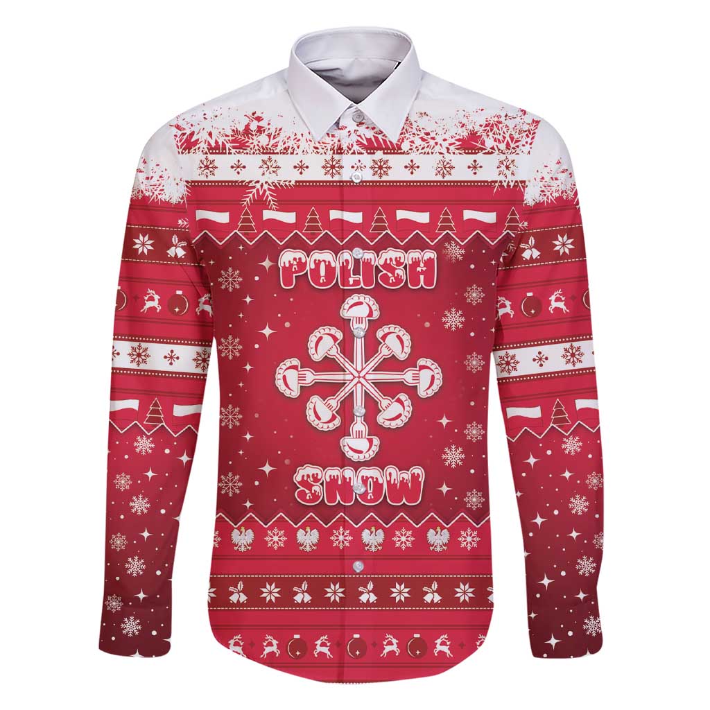 Poland Christmas Family Matching Short Sleeve Bodycon Dress and Hawaiian Shirt Pierogi Polish Snow - Wonder Print Shop