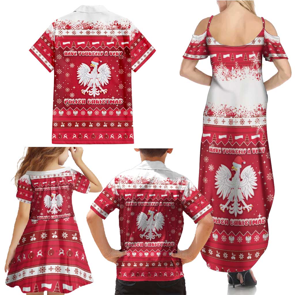 Poland Christmas Family Matching Summer Maxi Dress and Hawaiian Shirt Pierogi Polish Snow - Wonder Print Shop