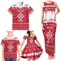 Poland Christmas Family Matching Tank Maxi Dress and Hawaiian Shirt Pierogi Polish Snow - Wonder Print Shop
