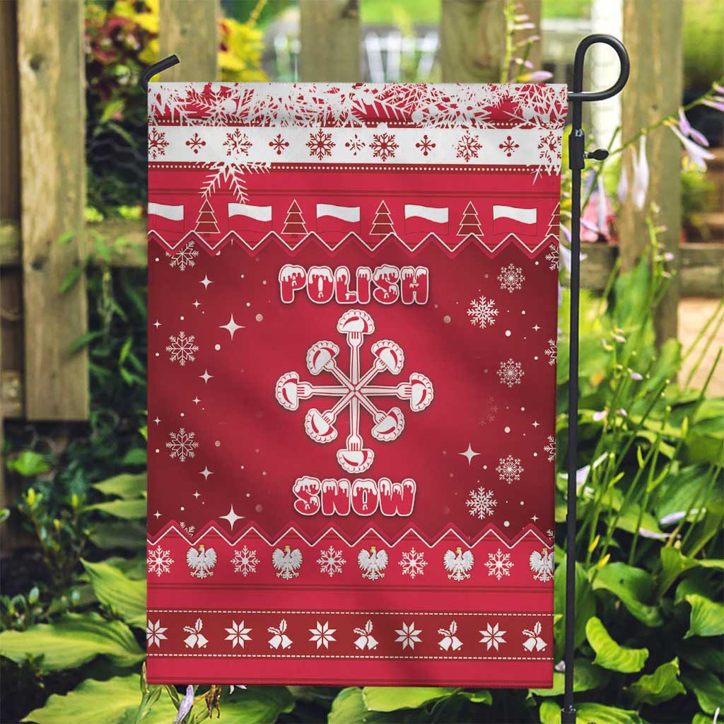 Poland Christmas Garden Flag Pierogi Polish Snow - Wonder Print Shop