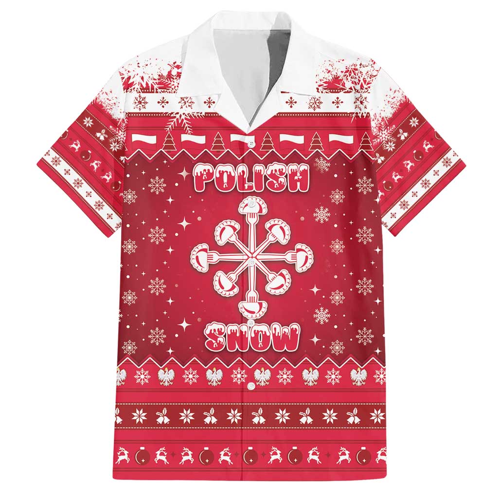 Poland Christmas Hawaiian Shirt Pierogi Polish Snow - Wonder Print Shop
