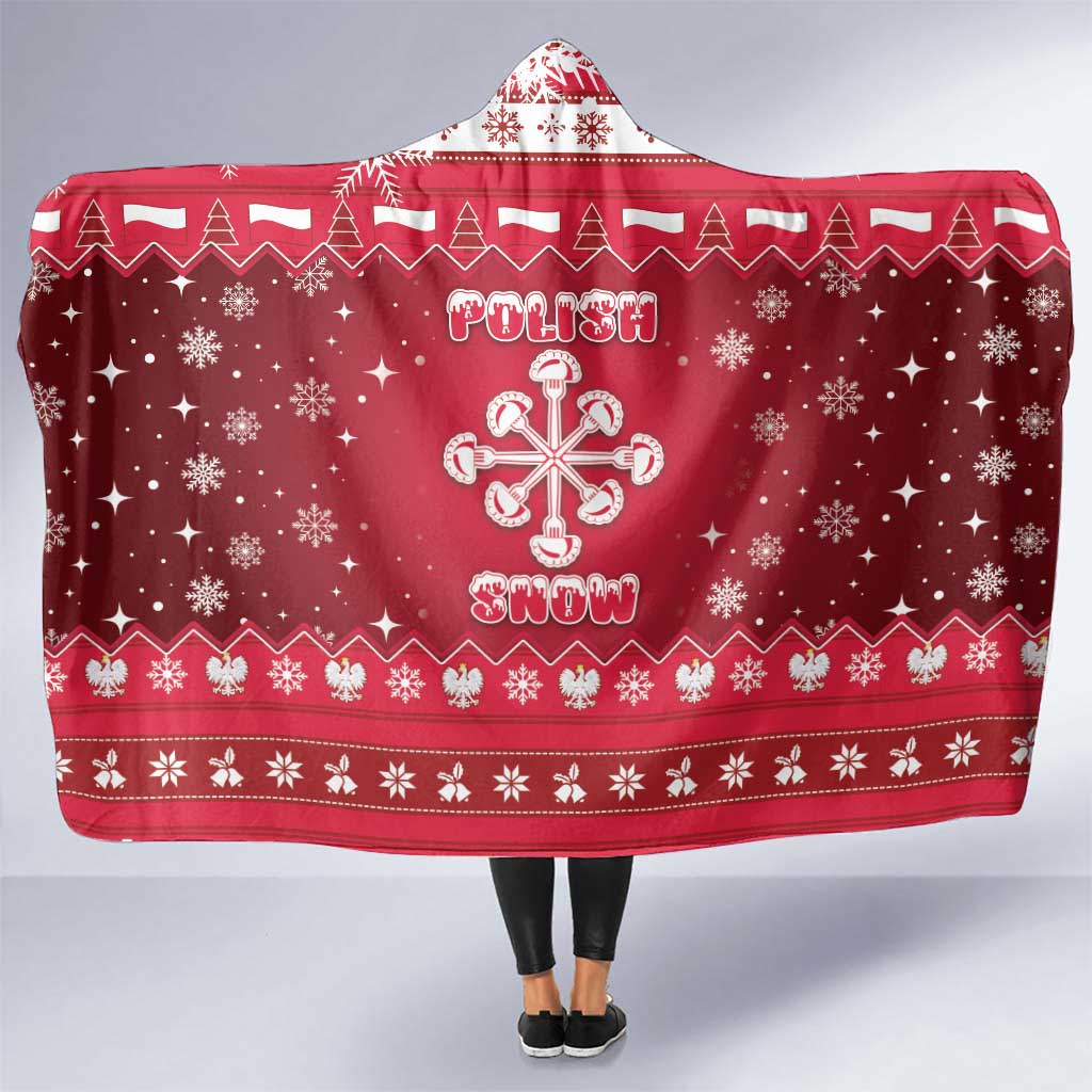 Poland Christmas Hooded Blanket Pierogi Polish Snow - Wonder Print Shop