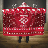 Poland Christmas Hooded Blanket Pierogi Polish Snow - Wonder Print Shop