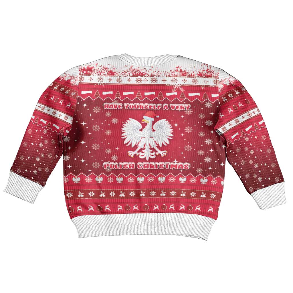 Poland Christmas Kid Ugly Christmas Sweater Pierogi Polish Snow - Wonder Print Shop