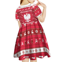 Poland Christmas Kid Short Sleeve Dress Pierogi Polish Snow - Wonder Print Shop