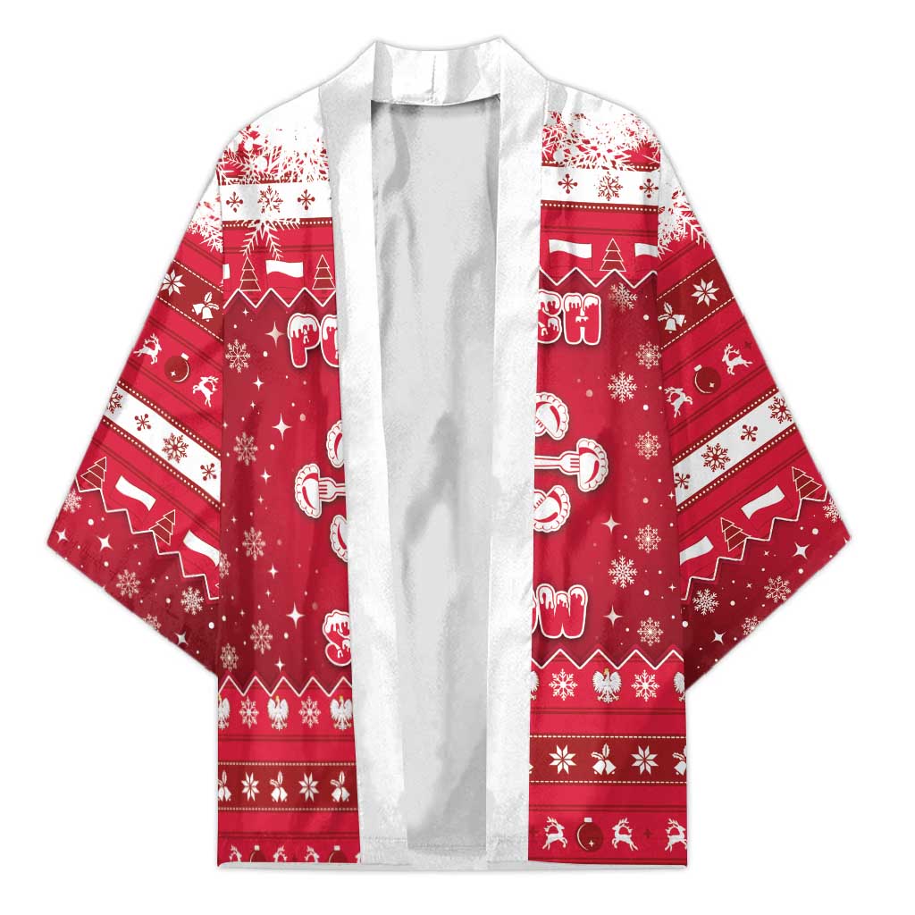Poland Christmas Kimono Pierogi Polish Snow - Wonder Print Shop