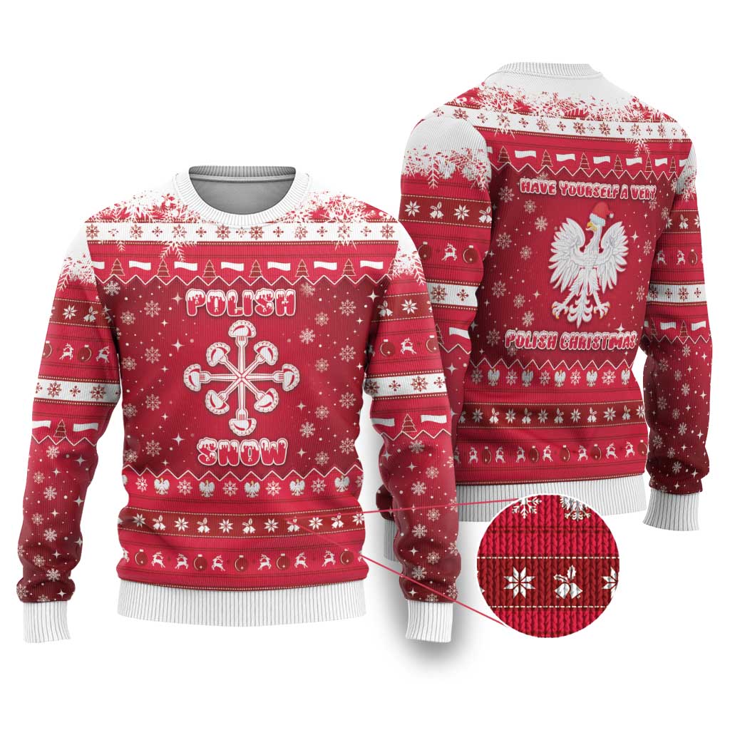 Poland Christmas Ugly Christmas Sweater Pierogi Polish Snow - Wonder Print Shop