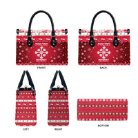 Poland Christmas Leather Bag Pierogi Polish Snow - Wonder Print Shop