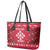 Poland Christmas Leather Tote Bag Pierogi Polish Snow - Wonder Print Shop