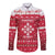 Poland Christmas Long Sleeve Button Shirt Pierogi Polish Snow - Wonder Print Shop