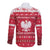 Poland Christmas Long Sleeve Button Shirt Pierogi Polish Snow - Wonder Print Shop