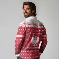Poland Christmas Long Sleeve Polo Shirt Pierogi Polish Snow - Wonder Print Shop