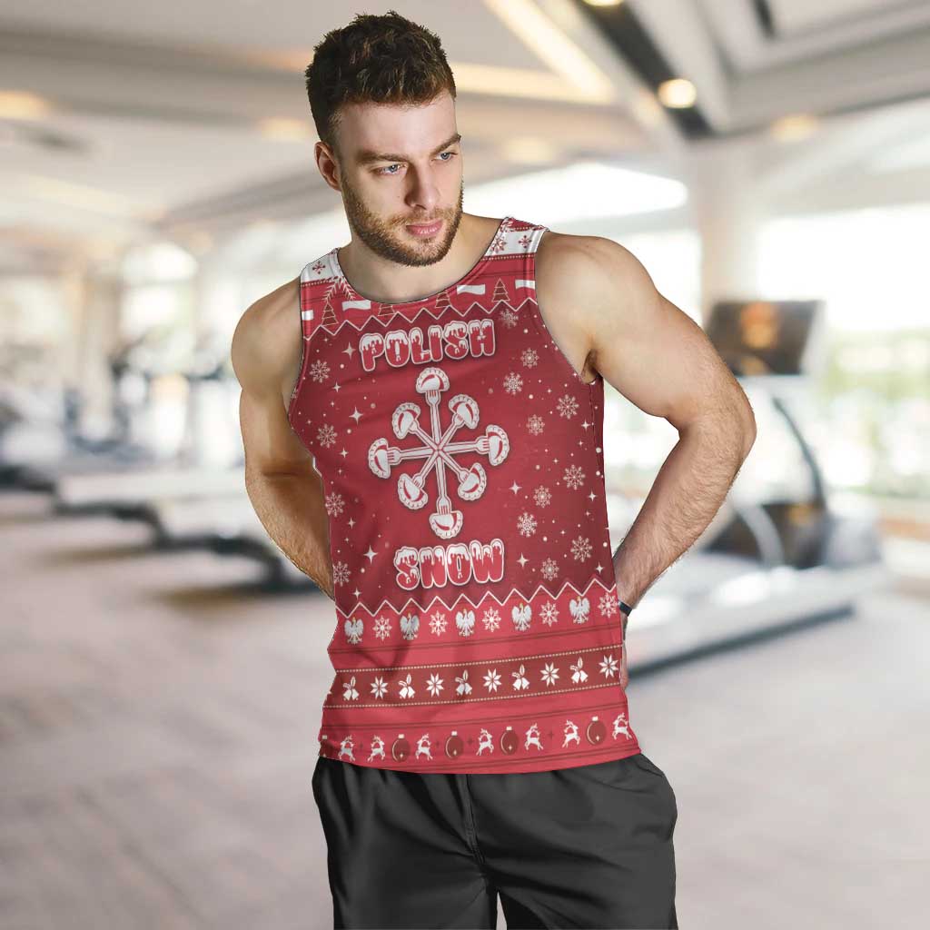 Poland Christmas Men Tank Top Pierogi Polish Snow - Wonder Print Shop