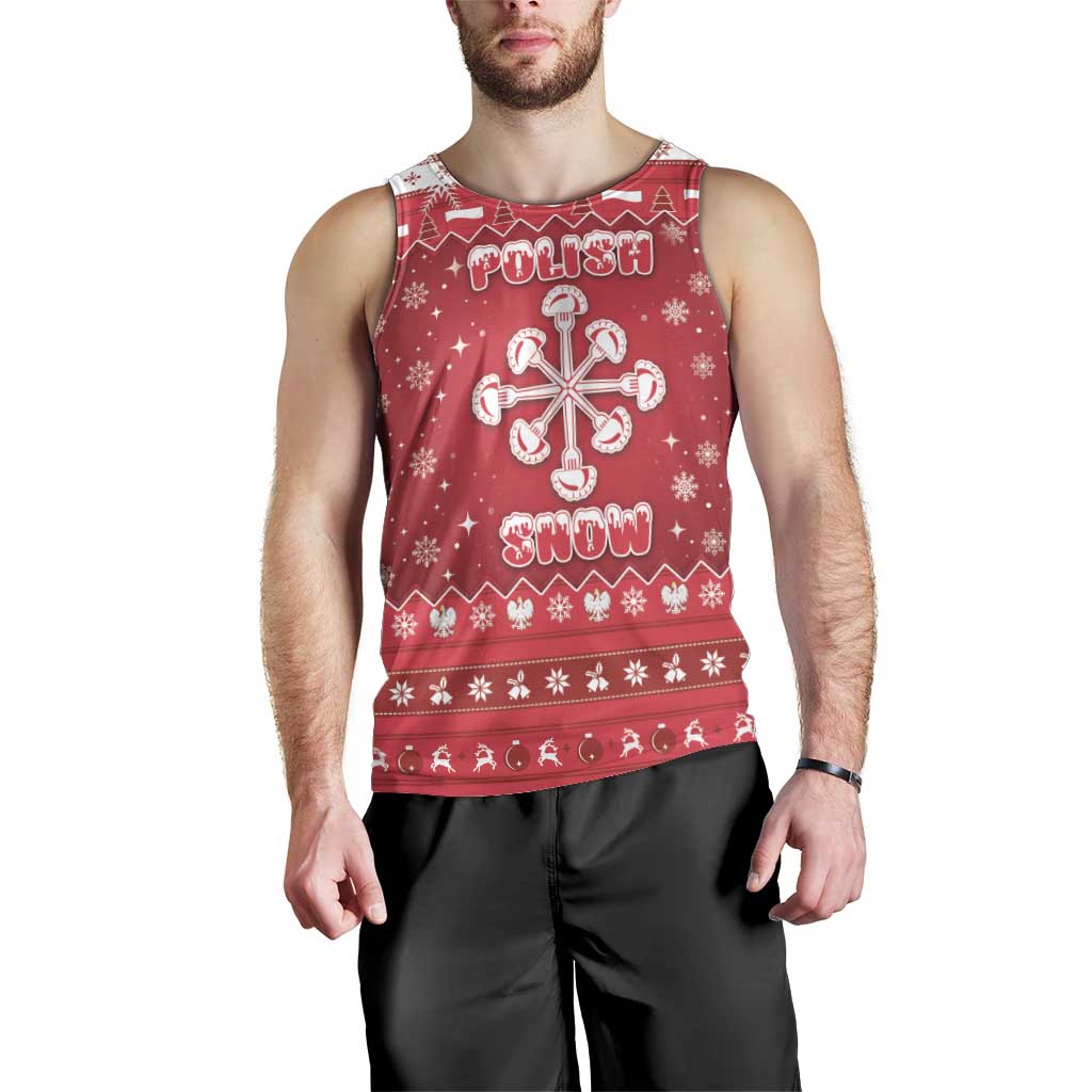 Poland Christmas Men Tank Top Pierogi Polish Snow - Wonder Print Shop