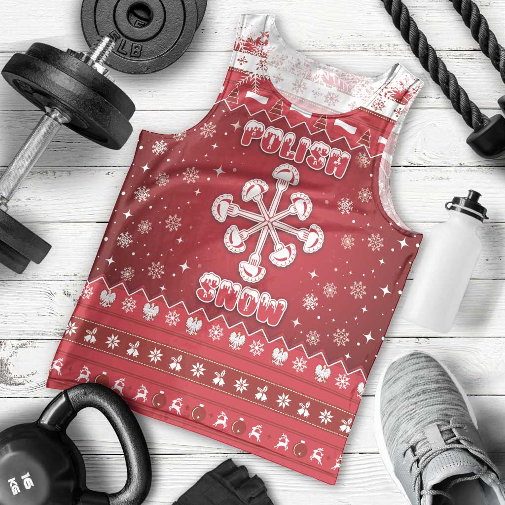 Poland Christmas Men Tank Top Pierogi Polish Snow - Wonder Print Shop