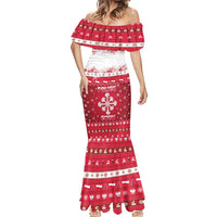 Poland Christmas Mermaid Dress Pierogi Polish Snow - Wonder Print Shop