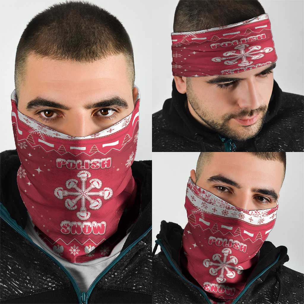Poland Christmas Neck Gaiter Pierogi Polish Snow - Wonder Print Shop