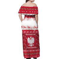 Poland Christmas Off Shoulder Maxi Dress Pierogi Polish Snow - Wonder Print Shop