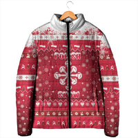 Poland Christmas Padded Jacket Pierogi Polish Snow - Wonder Print Shop