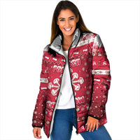 Poland Christmas Padded Jacket Pierogi Polish Snow - Wonder Print Shop