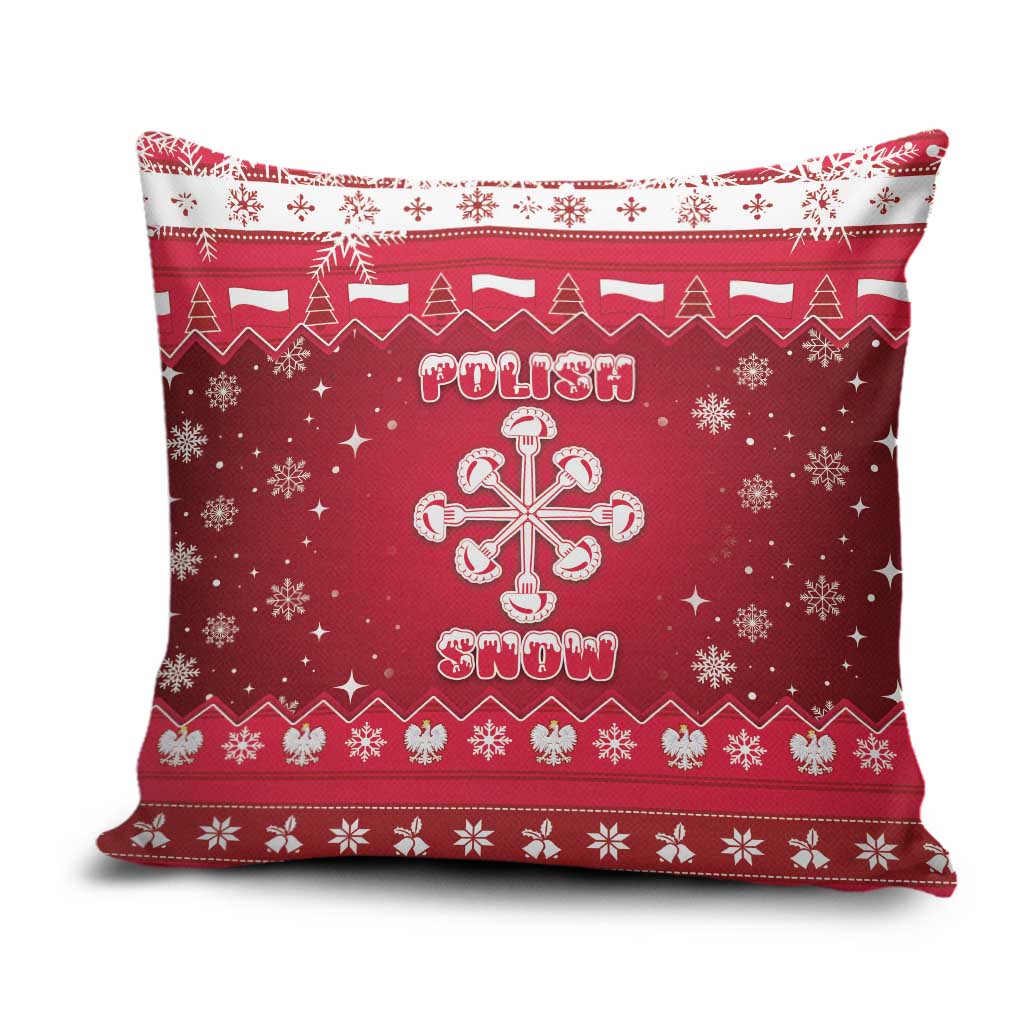Poland Christmas Pillow Cover Pierogi Polish Snow - Wonder Print Shop