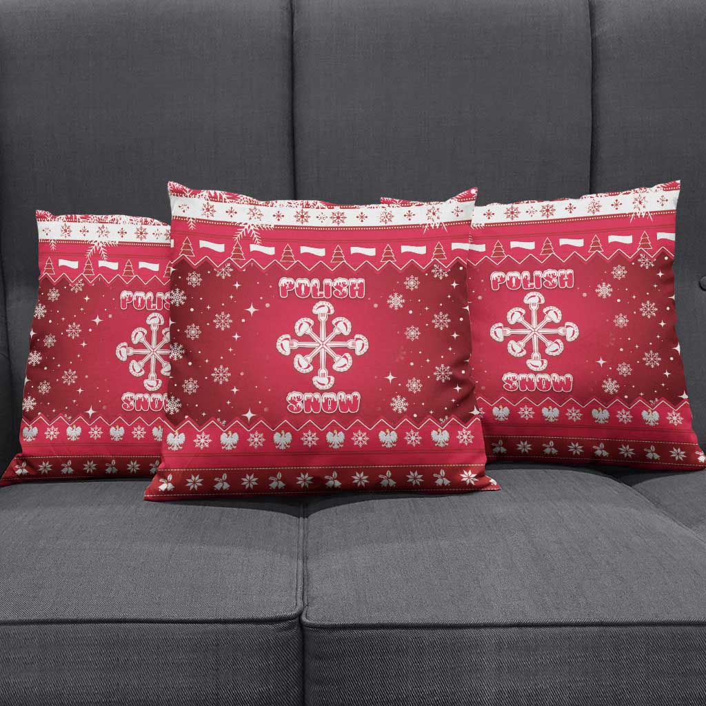 Poland Christmas Pillow Cover Pierogi Polish Snow - Wonder Print Shop