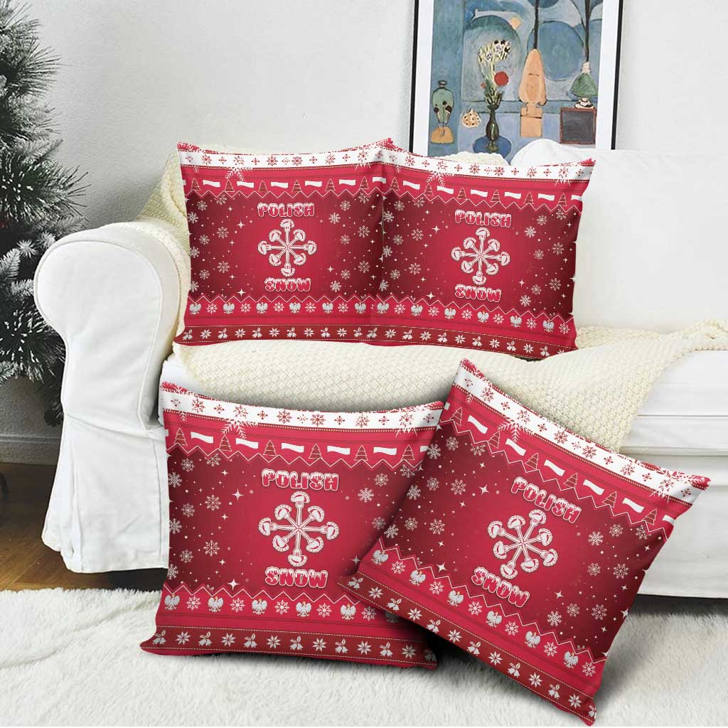 Poland Christmas Pillow Cover Pierogi Polish Snow - Wonder Print Shop