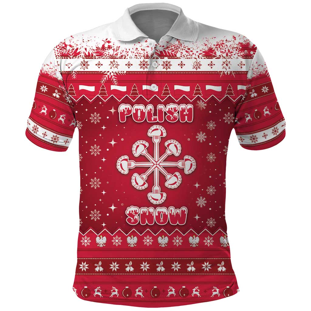 Poland Christmas Polo Shirt Pierogi Polish Snow - Wonder Print Shop