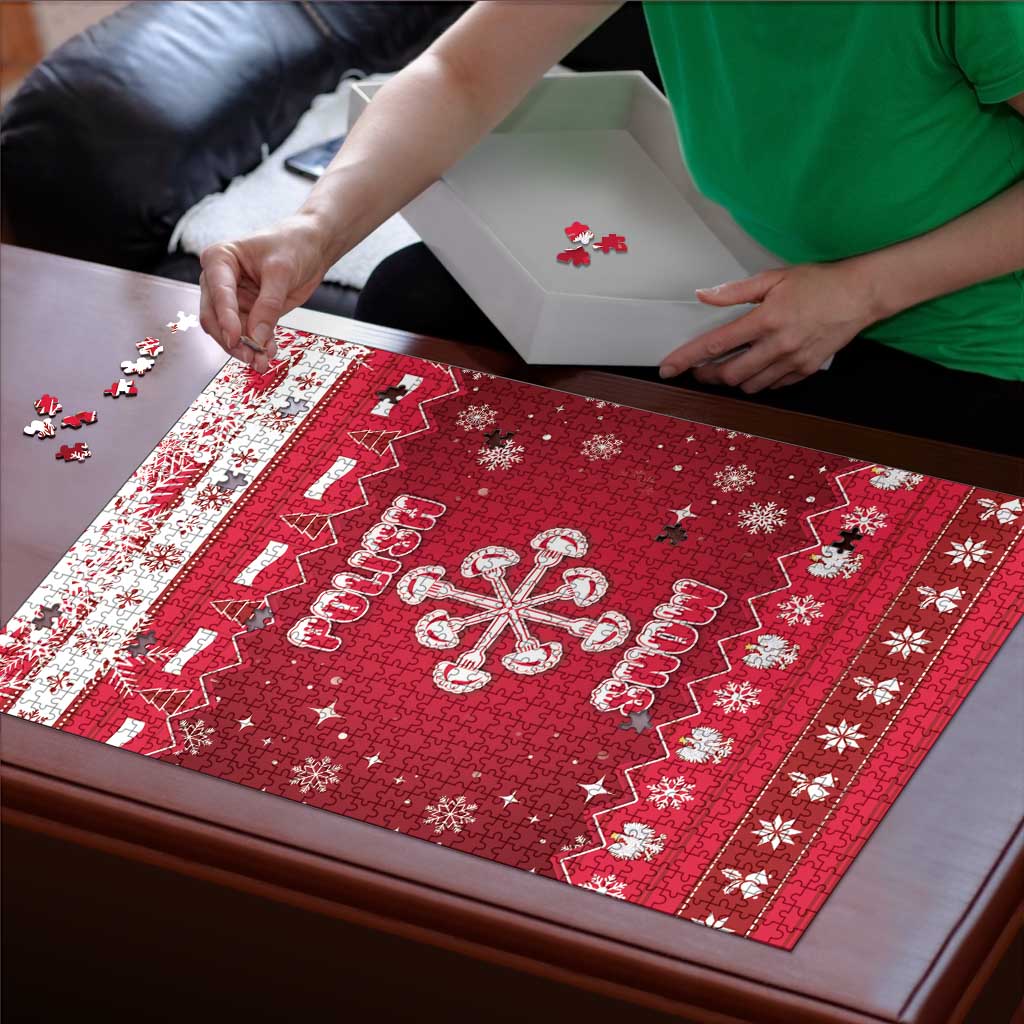 Poland Christmas Puzzle Pierogi Polish Snow - Wonder Print Shop