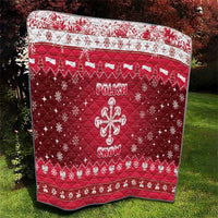 Poland Christmas Quilt Pierogi Polish Snow - Wonder Print Shop