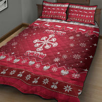 Poland Christmas Quilt Bed Set Pierogi Polish Snow - Wonder Print Shop