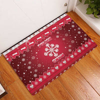 Poland Christmas Rubber Doormat Pierogi Polish Snow - Wonder Print Shop