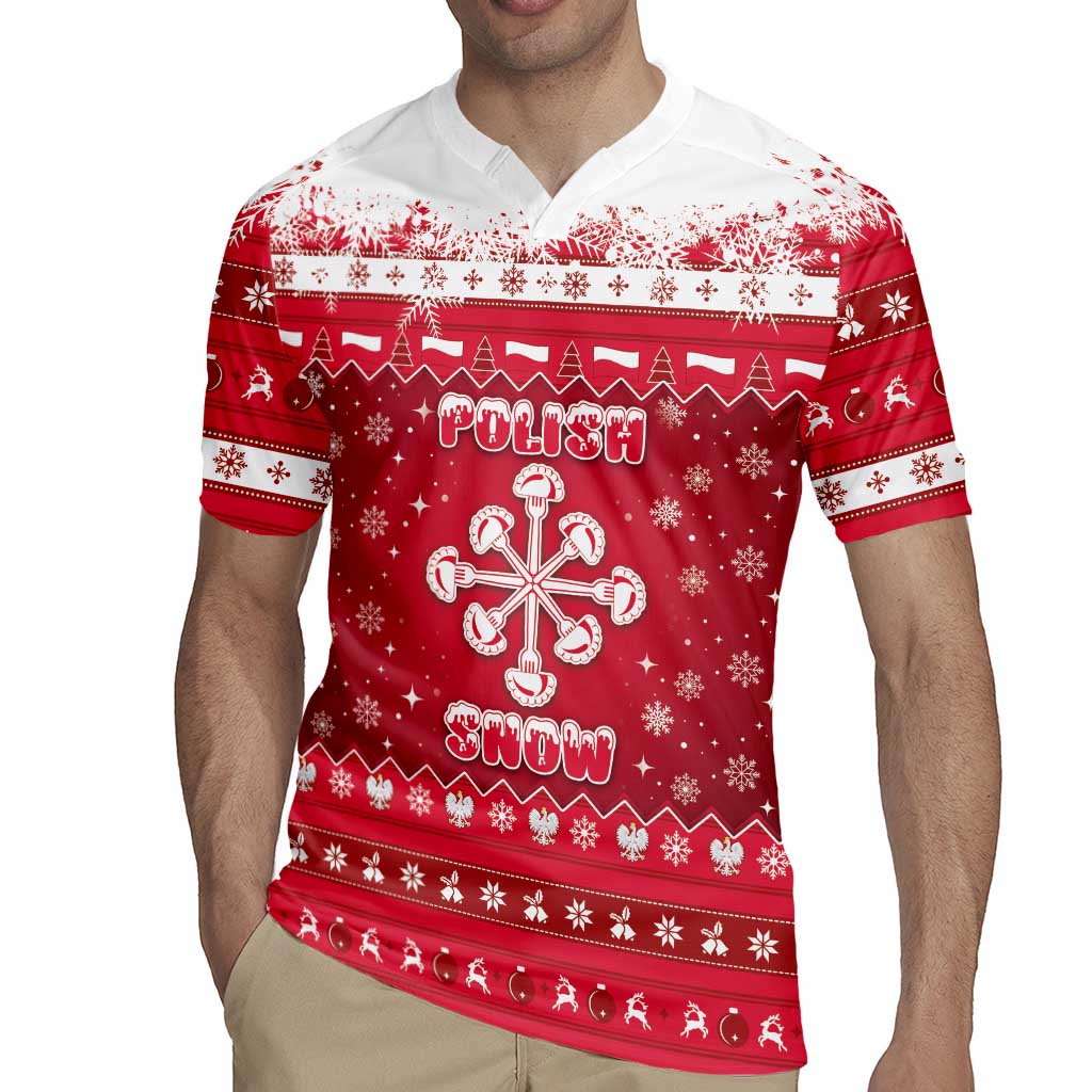 Poland Christmas Rugby Jersey Pierogi Polish Snow - Wonder Print Shop