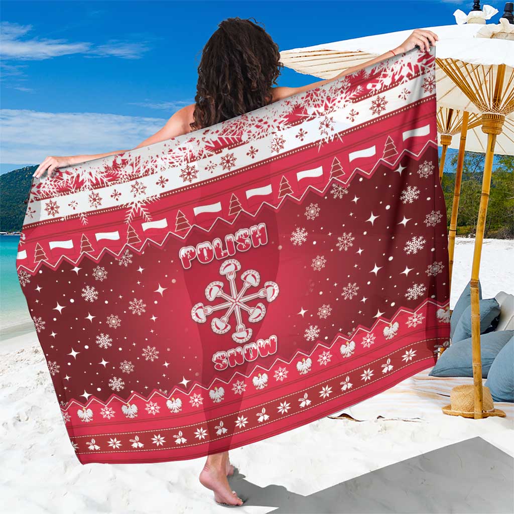Poland Christmas Sarong Pierogi Polish Snow - Wonder Print Shop