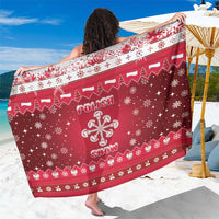 Poland Christmas Sarong Pierogi Polish Snow - Wonder Print Shop