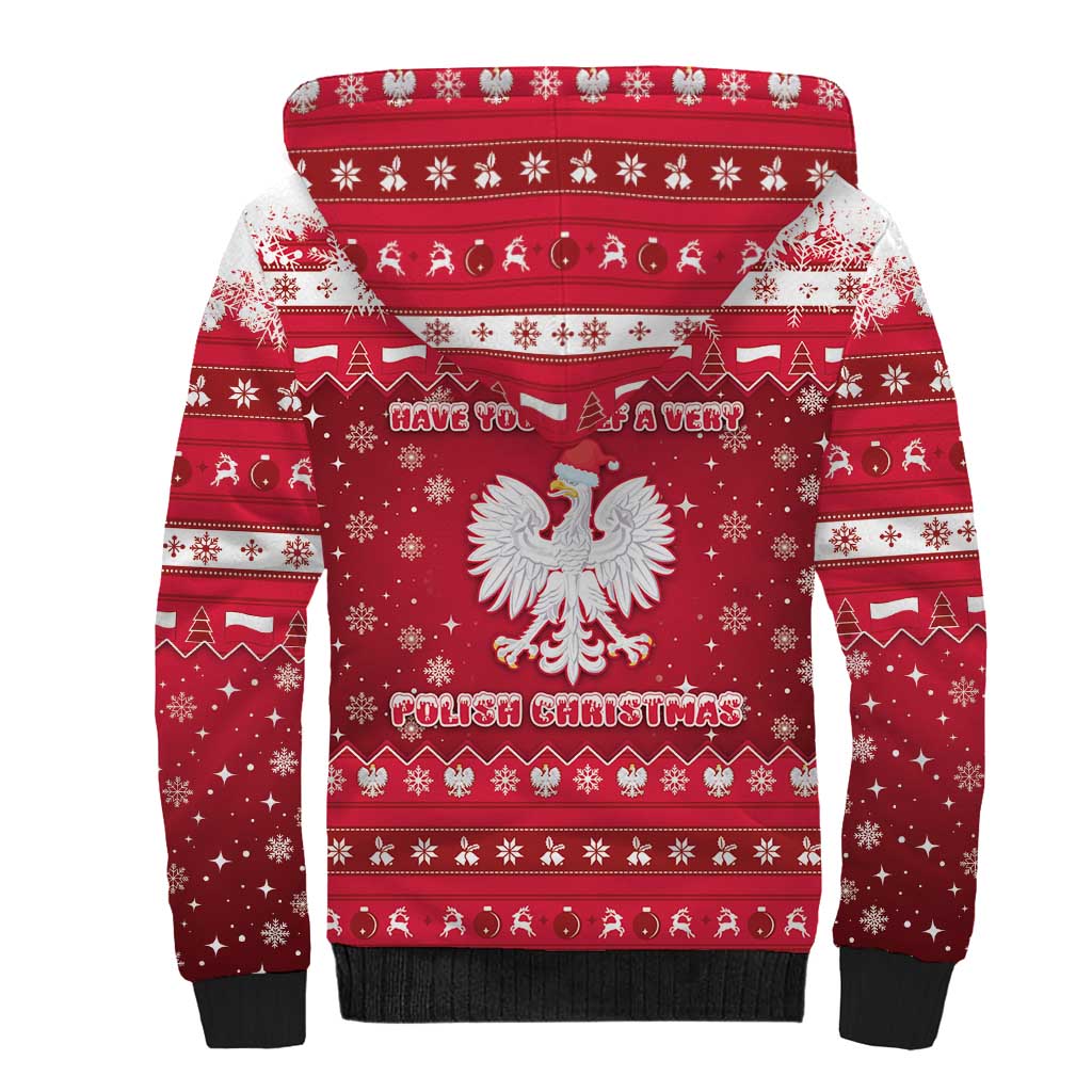 Poland Christmas Sherpa Hoodie Pierogi Polish Snow - Wonder Print Shop