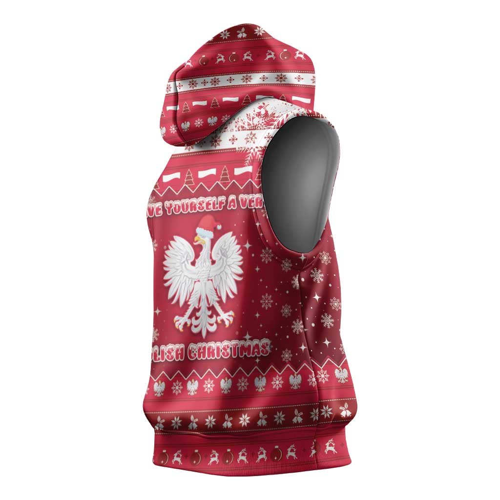 Poland Christmas Sleeveless Hoodie Pierogi Polish Snow - Wonder Print Shop