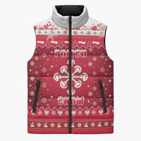 Poland Christmas Sleeveless Puffer Jacket Pierogi Polish Snow - Wonder Print Shop