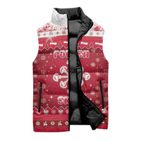 Poland Christmas Sleeveless Puffer Jacket Pierogi Polish Snow - Wonder Print Shop