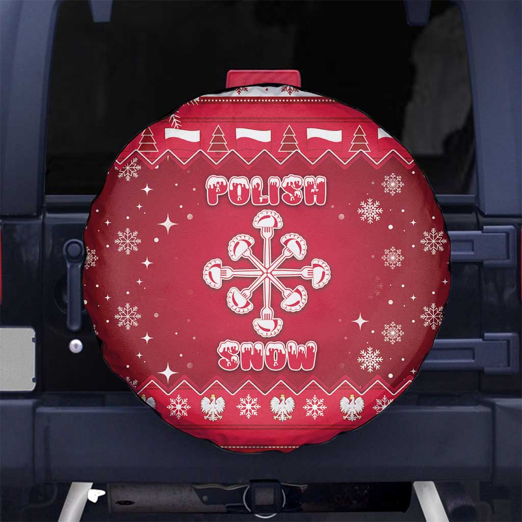 Poland Christmas Spare Tire Cover Pierogi Polish Snow - Wonder Print Shop