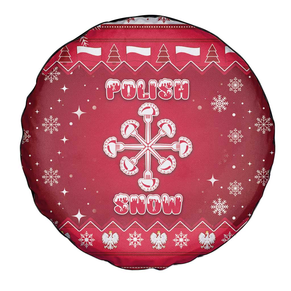 Poland Christmas Spare Tire Cover Pierogi Polish Snow - Wonder Print Shop